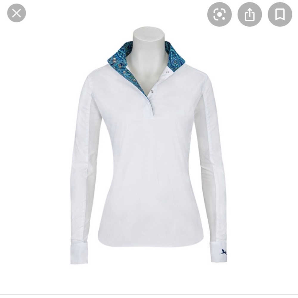 RJ classics White/Blue Paisley Rebecca show shirt